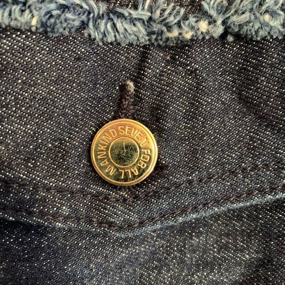[7FAMK] Denim Raw Edge Jacket - Size Medium - Picture 3 of 6